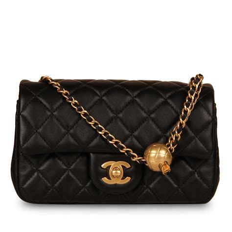 chanel mini pearl crush black|chanel mini single flap bag.